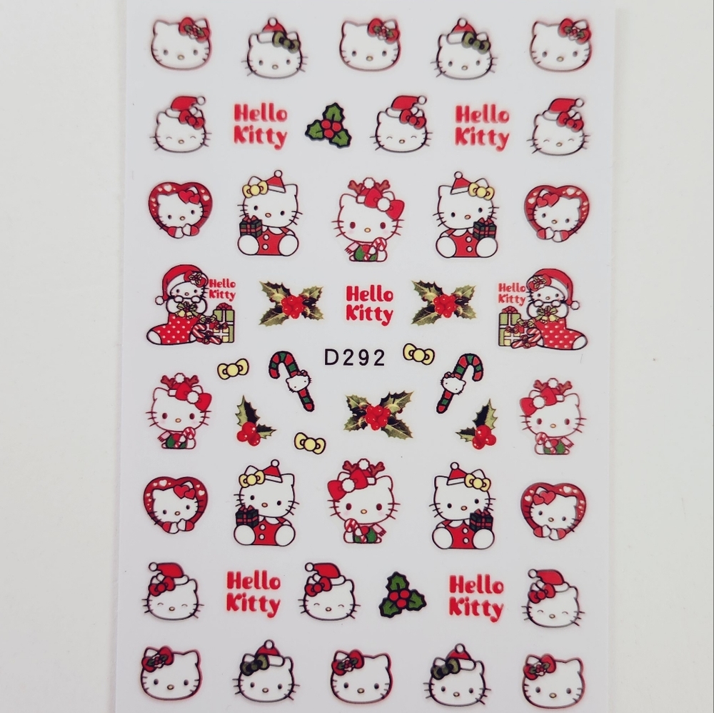 ⭐4/$15 Hello Kitty Christmas Nail Art Stickers
